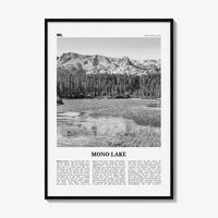 Mono Lake Print Black and White, Mono Lake Wall Art, Mono Lake Poster, Mono Lake Photo, Mono Lake Wall Décor, Mono Lake Map, California, USA