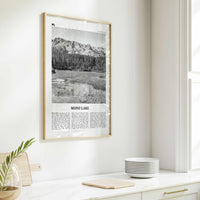 Mono Lake Print Black and White, Mono Lake Wall Art, Mono Lake Poster, Mono Lake Photo, Mono Lake Wall Décor, Mono Lake Map, California, USA