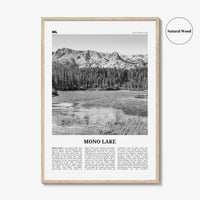 Mono Lake Print Black and White, Mono Lake Wall Art, Mono Lake Poster, Mono Lake Photo, Mono Lake Wall Décor, Mono Lake Map, California, USA