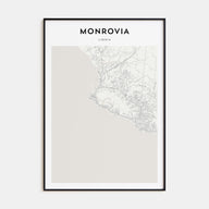 Monrovia Map Portrait Poster