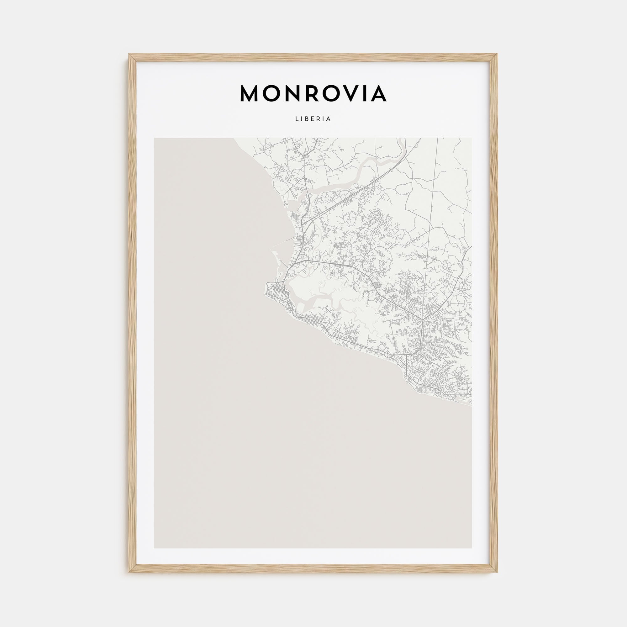Monrovia Map Portrait Poster