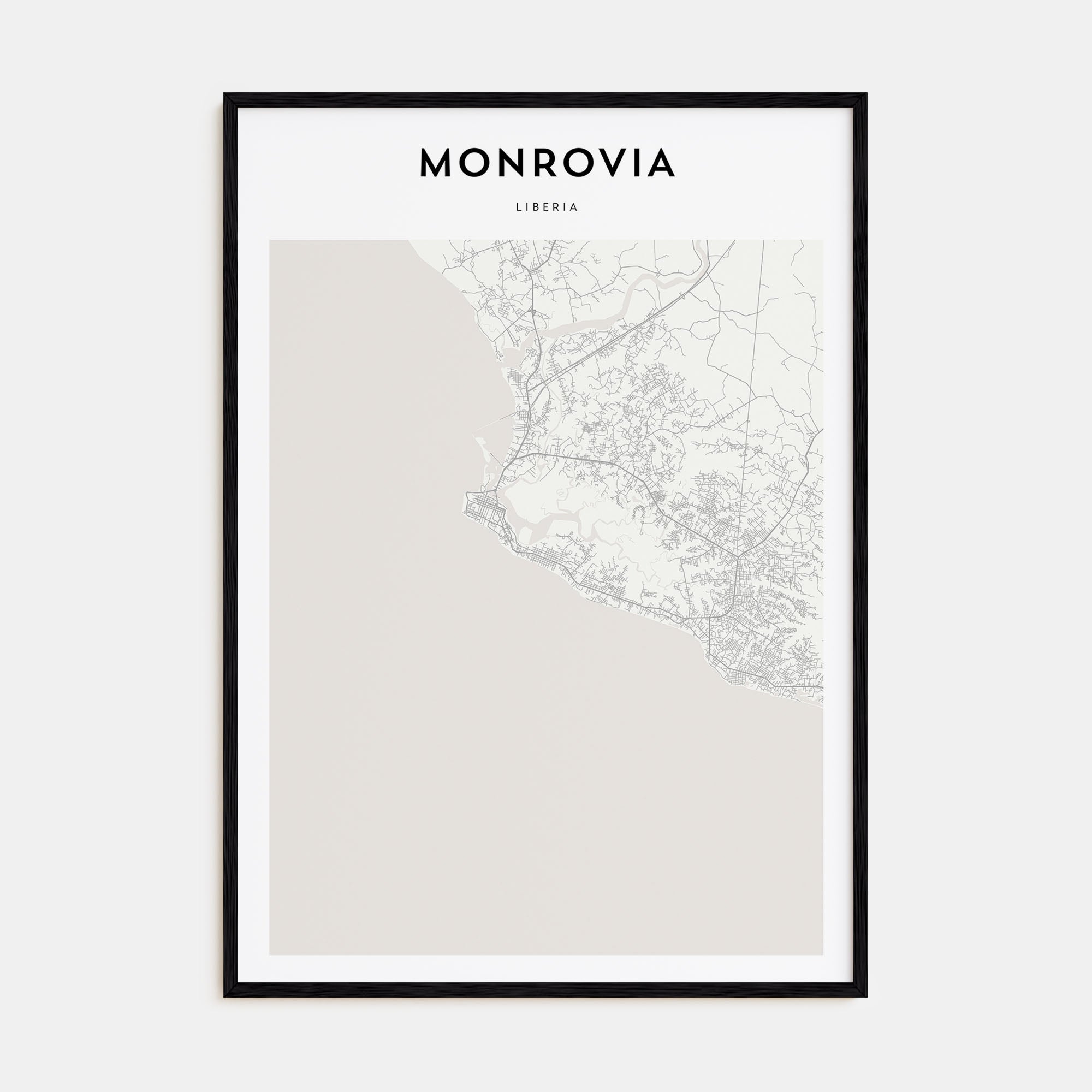 Monrovia Map Portrait Poster