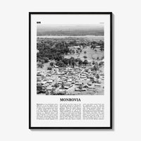 Monrovia Print Black and White, Monrovia Wall Art, Monrovia Poster, Monrovia Photo, Monrovia Wall Décor, Liberia, Africa