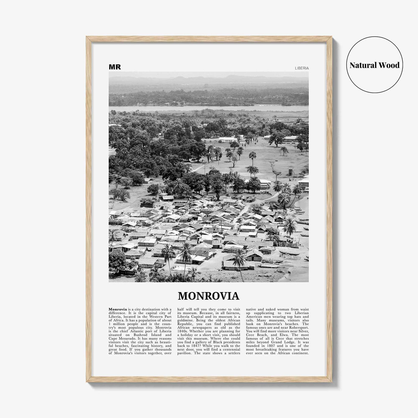 Monrovia Print Black and White, Monrovia Wall Art, Monrovia Poster, Monrovia Photo, Monrovia Wall Décor, Liberia, Africa