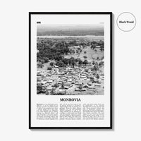 Monrovia Print Black and White, Monrovia Wall Art, Monrovia Poster, Monrovia Photo, Monrovia Wall Décor, Liberia, Africa