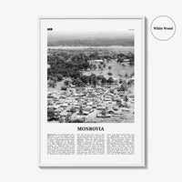 Monrovia Print Black and White, Monrovia Wall Art, Monrovia Poster, Monrovia Photo, Monrovia Wall Décor, Liberia, Africa