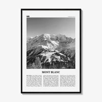 Mont Blanc Print Black and White, Mont Blanc Wall Art, Mont Blanc Poster, Mont Blanc Photo, France, Italy, Mountain Lake Kubenskoye