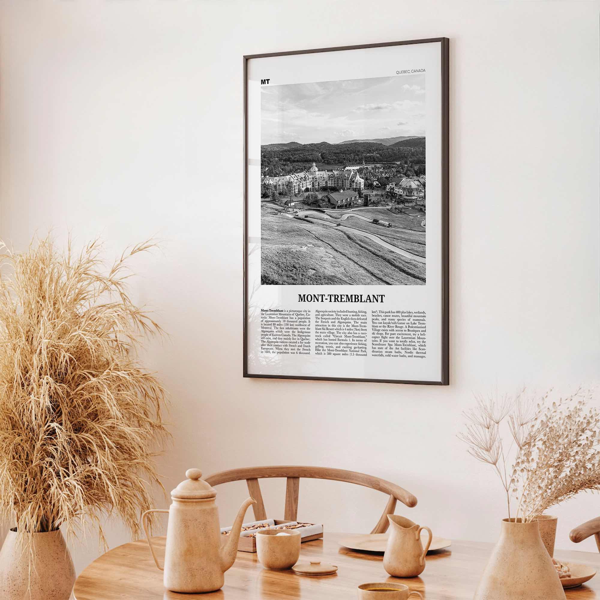 Mont Tremblant Print Black and White, Mont-Tremblant Wall Art, Mont-Tremblant Poster, Mont-Tremblant Photo, Mont-Tremblant Décor, Quebec