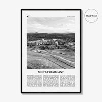 Mont Tremblant Print Black and White, Mont-Tremblant Wall Art, Mont-Tremblant Poster, Mont-Tremblant Photo, Mont-Tremblant Décor, Quebec