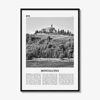 Montalcino Print Black and White, Montalcino Wall Art, Montalcino Poster, Montalcino Photo, Montalcino Wall Decor, Italy, Italia, Europe