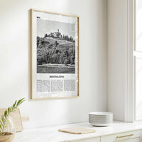 Montalcino Print Black and White, Montalcino Wall Art, Montalcino Poster, Montalcino Photo, Montalcino Wall Decor, Italy, Italia, Europe