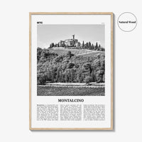 Montalcino Print Black and White, Montalcino Wall Art, Montalcino Poster, Montalcino Photo, Montalcino Wall Decor, Italy, Italia, Europe