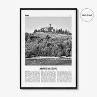 Montalcino Print Black and White, Montalcino Wall Art, Montalcino Poster, Montalcino Photo, Montalcino Wall Decor, Italy, Italia, Europe