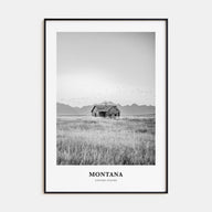 Montana Portrait B&W No 1 Poster