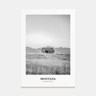 Montana Portrait B&W No 1 Poster