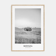 Montana Portrait B&W No 1 Poster