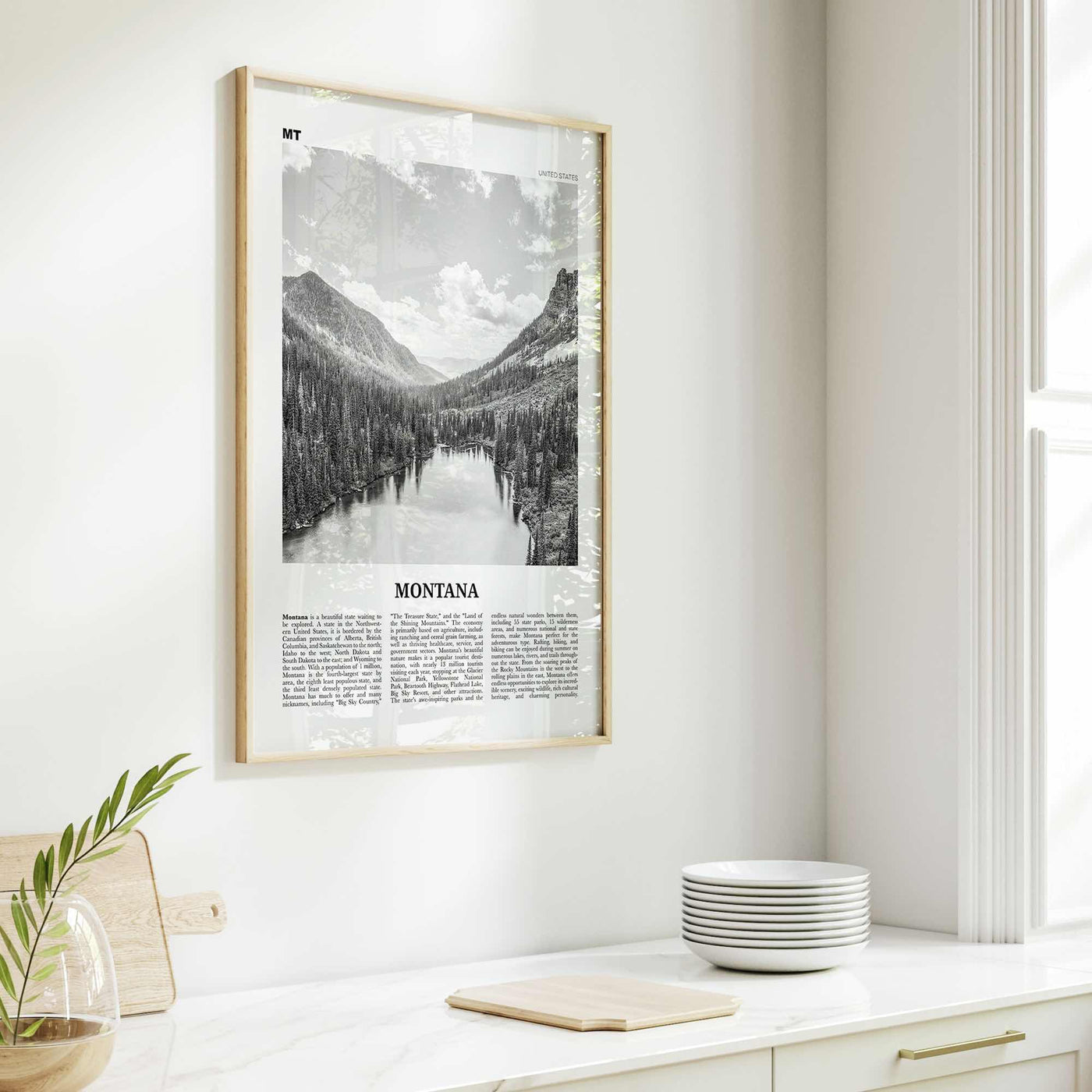 Montana Print Black and White No 1, Montana Wall Art, Montana Poster, Montana Photo, Montana Wall Decor, USA, United States, America