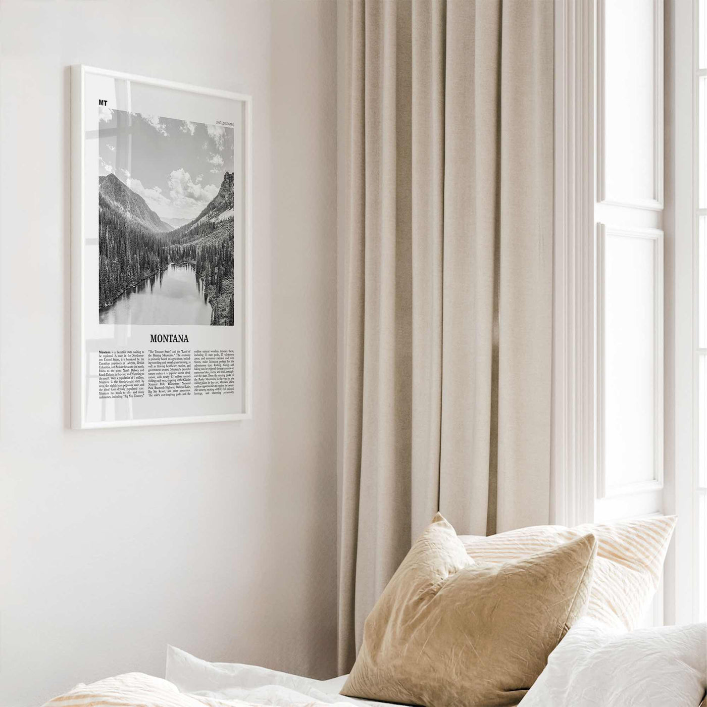 Montana Print Black and White No 1, Montana Wall Art, Montana Poster, Montana Photo, Montana Wall Decor, USA, United States, America