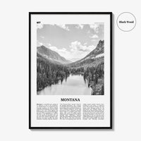 Montana Print Black and White No 1, Montana Wall Art, Montana Poster, Montana Photo, Montana Wall Decor, USA, United States, America