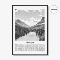 Montana Print Black and White No 1, Montana Wall Art, Montana Poster, Montana Photo, Montana Wall Decor, USA, United States, America