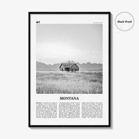 Montana Print Black and White No 2, Montana Wall Art, Montana Poster, Montana Photo, Montana Wall Decor, USA, United States, America