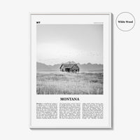 Montana Print Black and White No 2, Montana Wall Art, Montana Poster, Montana Photo, Montana Wall Decor, USA, United States, America