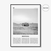 Montana Print Black and White No 2, Montana Wall Art, Montana Poster, Montana Photo, Montana Wall Decor, USA, United States, America
