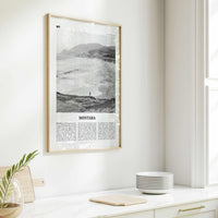 Montara Print Black and White, Montara Wall Art, Montara Poster, Montara Photo, Montara Map, California, USA, United States