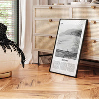 Montara Print Black and White, Montara Wall Art, Montara Poster, Montara Photo, Montara Map, California, USA, United States