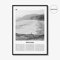 Montara Print Black and White, Montara Wall Art, Montara Poster, Montara Photo, Montara Map, California, USA, United States