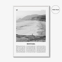 Montara Print Black and White, Montara Wall Art, Montara Poster, Montara Photo, Montara Map, California, USA, United States