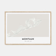 Montauk Map Landscape Poster