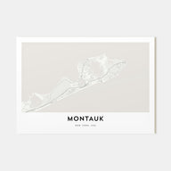 Montauk Map Landscape Poster
