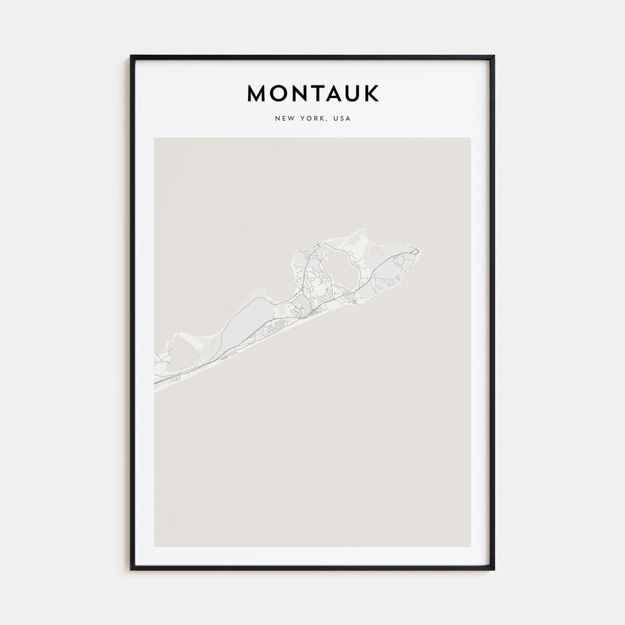 Montauk Map Portrait Poster