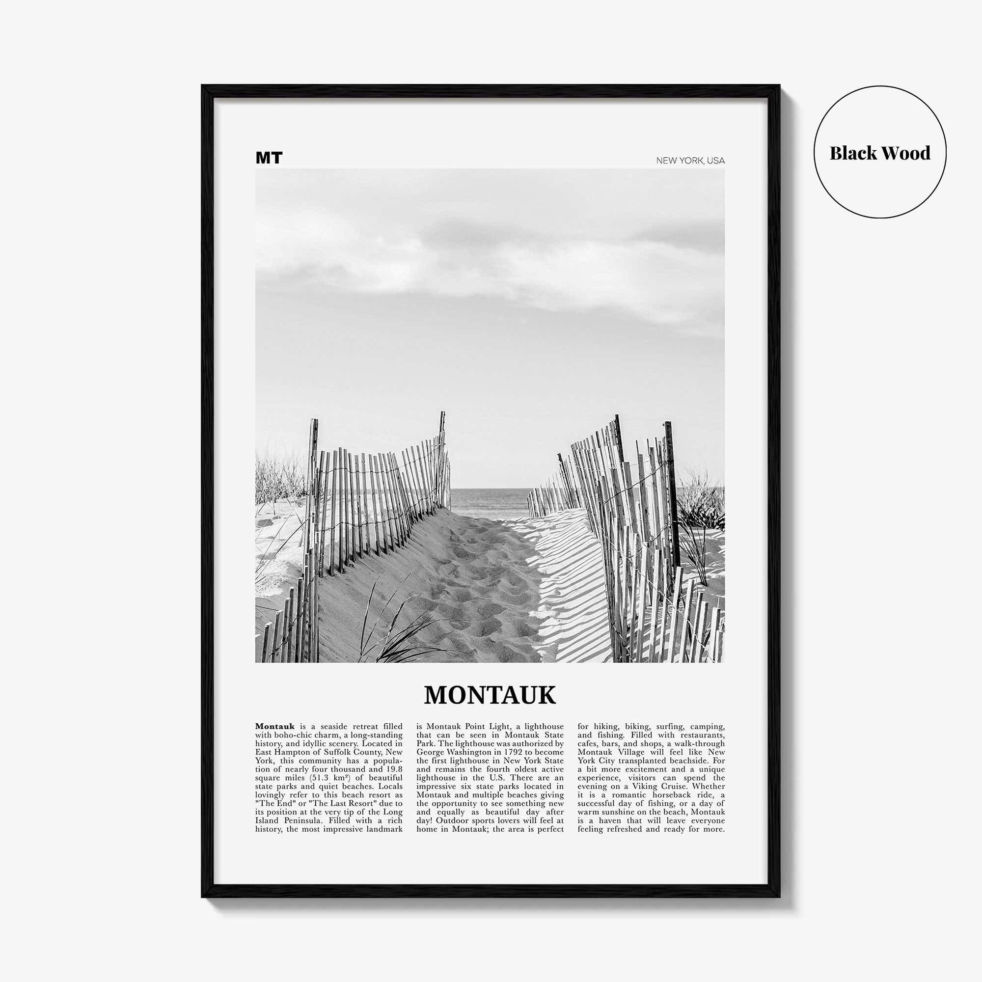 Montauk Print Black and White No 1, Montauk Wall Art, Montauk Poster, Montauk Photo, Montauk Décor, New York, USA, United States