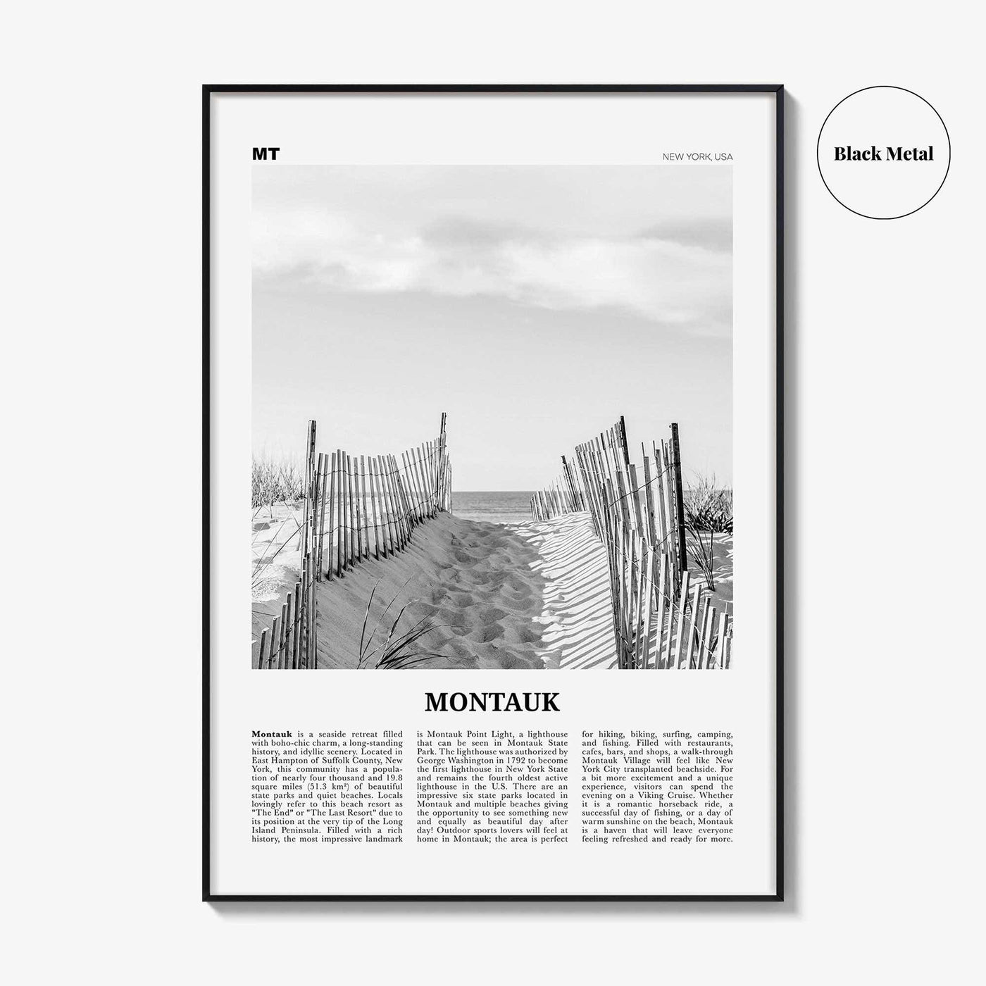 Montauk Print Black and White No 1, Montauk Wall Art, Montauk Poster, Montauk Photo, Montauk Décor, New York, USA, United States