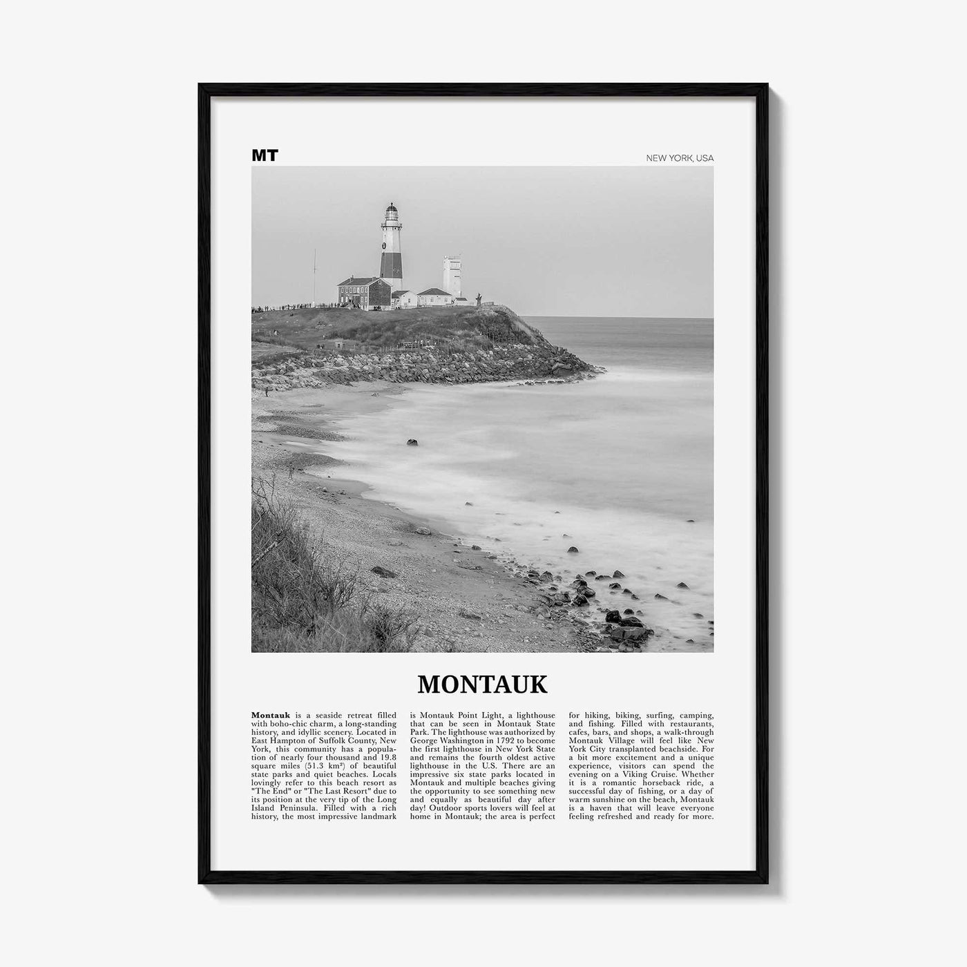 Montauk Print Black and White No 2, Montauk Wall Art, Montauk Poster, Montauk Photo, Montauk Décor, New York, USA, United States
