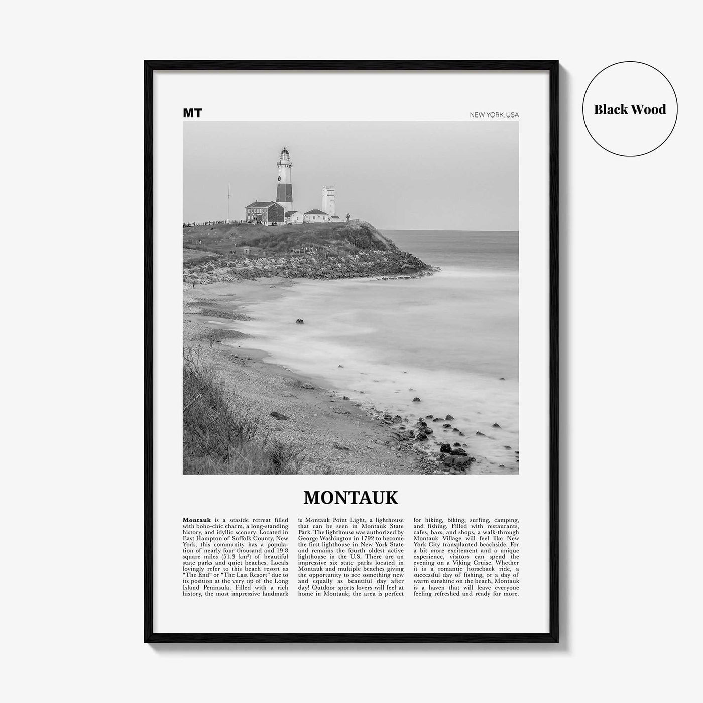 Montauk Print Black and White No 2, Montauk Wall Art, Montauk Poster, Montauk Photo, Montauk Décor, New York, USA, United States