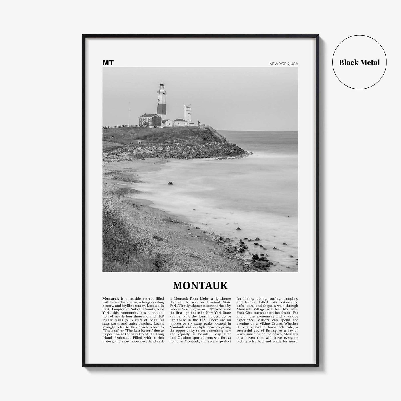 Montauk Print Black and White No 2, Montauk Wall Art, Montauk Poster, Montauk Photo, Montauk Décor, New York, USA, United States