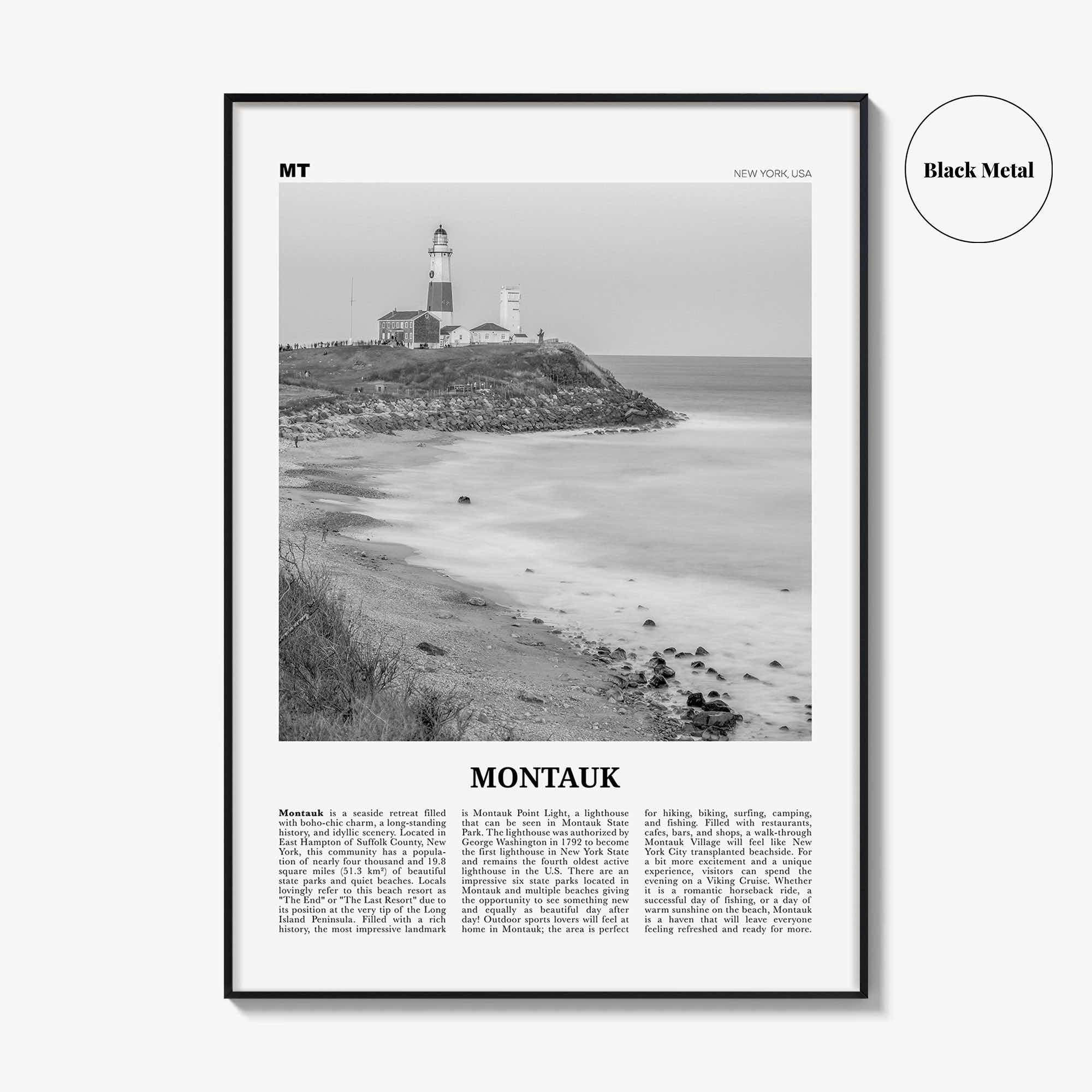 Montauk Print Black and White No 2, Montauk Wall Art, Montauk Poster, Montauk Photo, Montauk Décor, New York, USA, United States