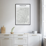 Montclair Map Portrait Poster