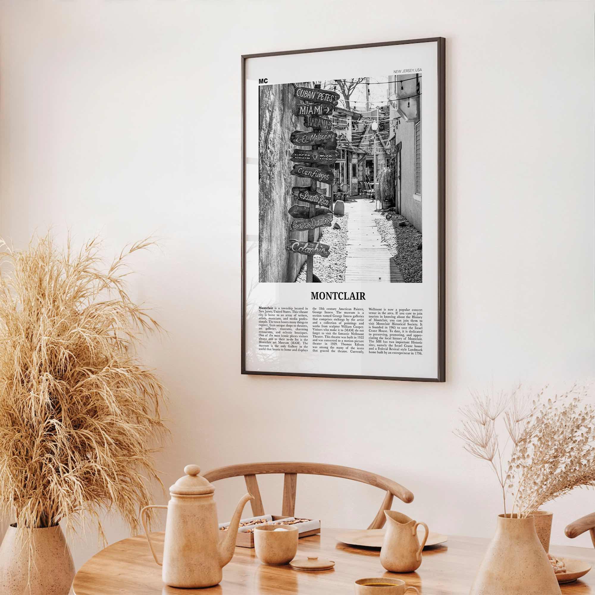 Montclair Print Black and White, Montclair Wall Art, Montclair Poster, Montclair Photo, Montclair Wall Décor, New Jersey, USA, United States