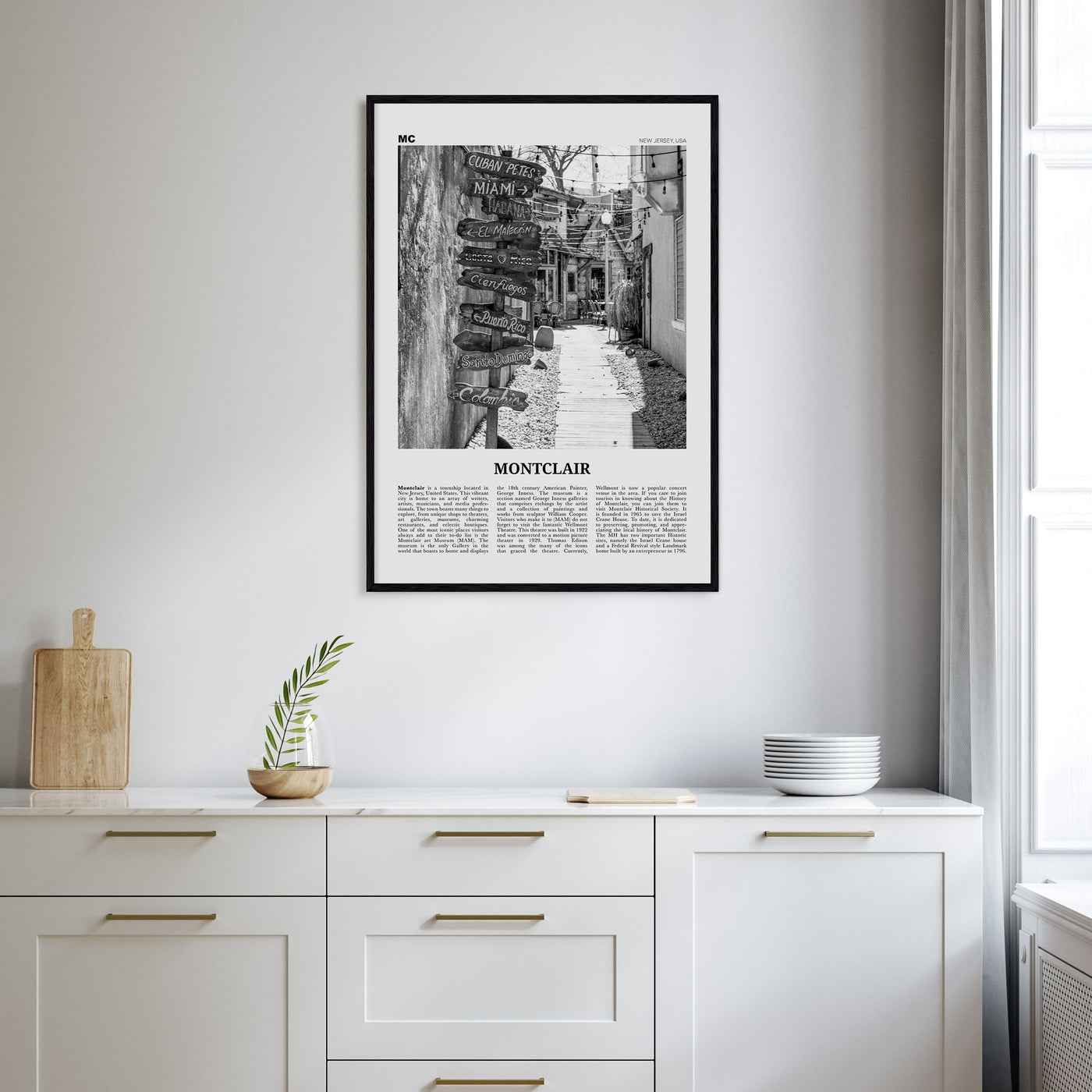 Montclair Travel B&W Poster