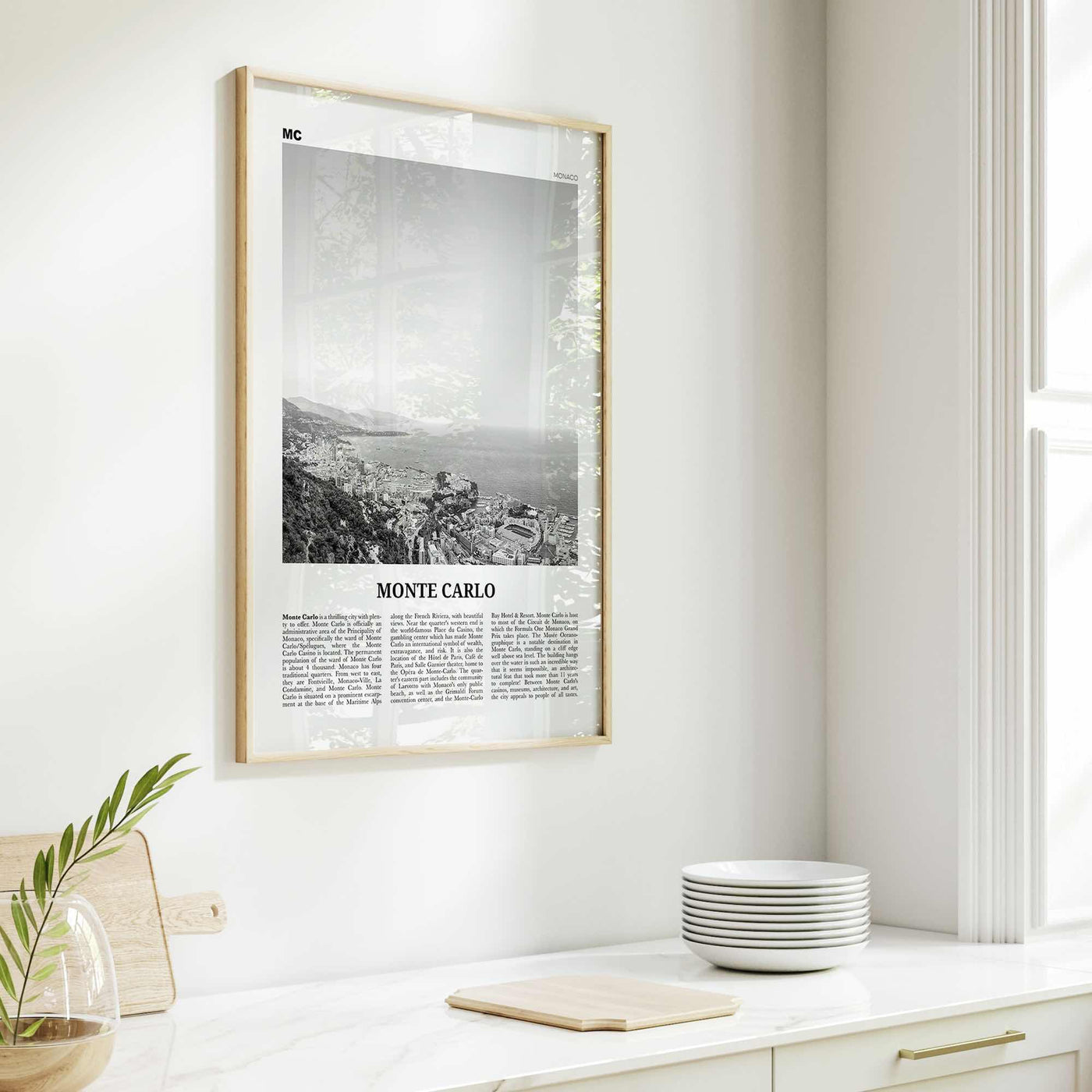 Monte Carlo Print Black and White, Monte Carlo Wall Art, Monte Carlo Poster, Monte Carlo Photo, Monte Carlo Wall Decor, Monaco, Europe