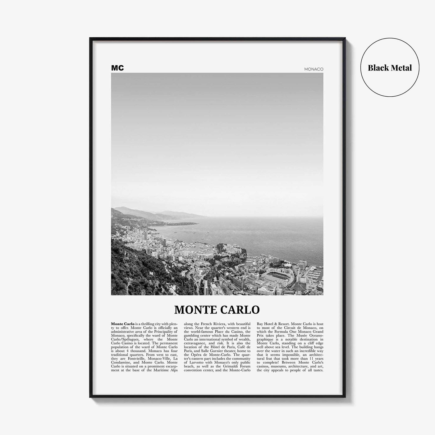 Monte Carlo Print Black and White, Monte Carlo Wall Art, Monte Carlo Poster, Monte Carlo Photo, Monte Carlo Wall Decor, Monaco, Europe