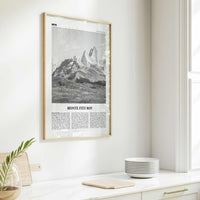 Monte Fitz Roy Print Black and White, Mount Fitz Roy Wall Art, Mount Fitz Roy Photo, Monte Fitz Roy, Cerro Chaltén, Cerro Fitz Roy