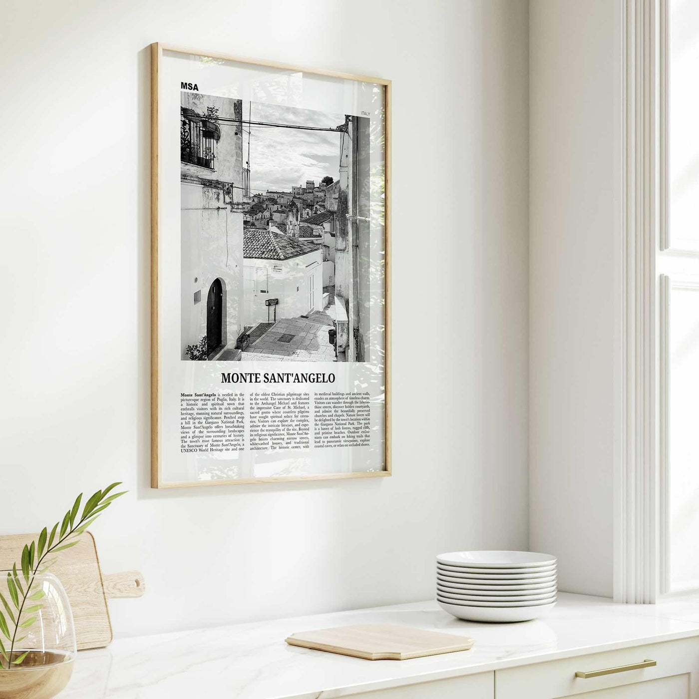 Monte Santangelo Print Black and White, Monte Santangelo Wall Art, Monte Santangelo Poster, Monte Santangelo Photo, Wall Décor, Italy