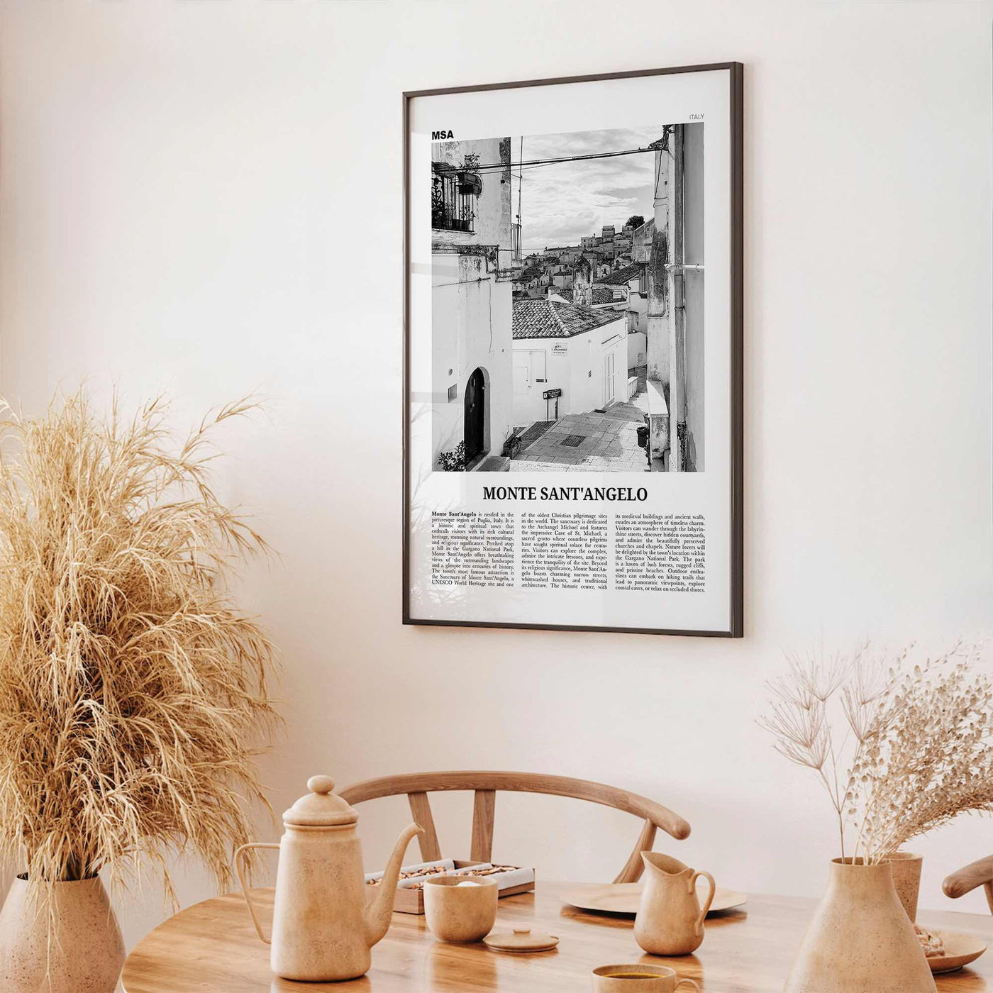 Monte Santangelo Print Black and White, Monte Santangelo Wall Art, Monte Santangelo Poster, Monte Santangelo Photo, Wall Décor, Italy