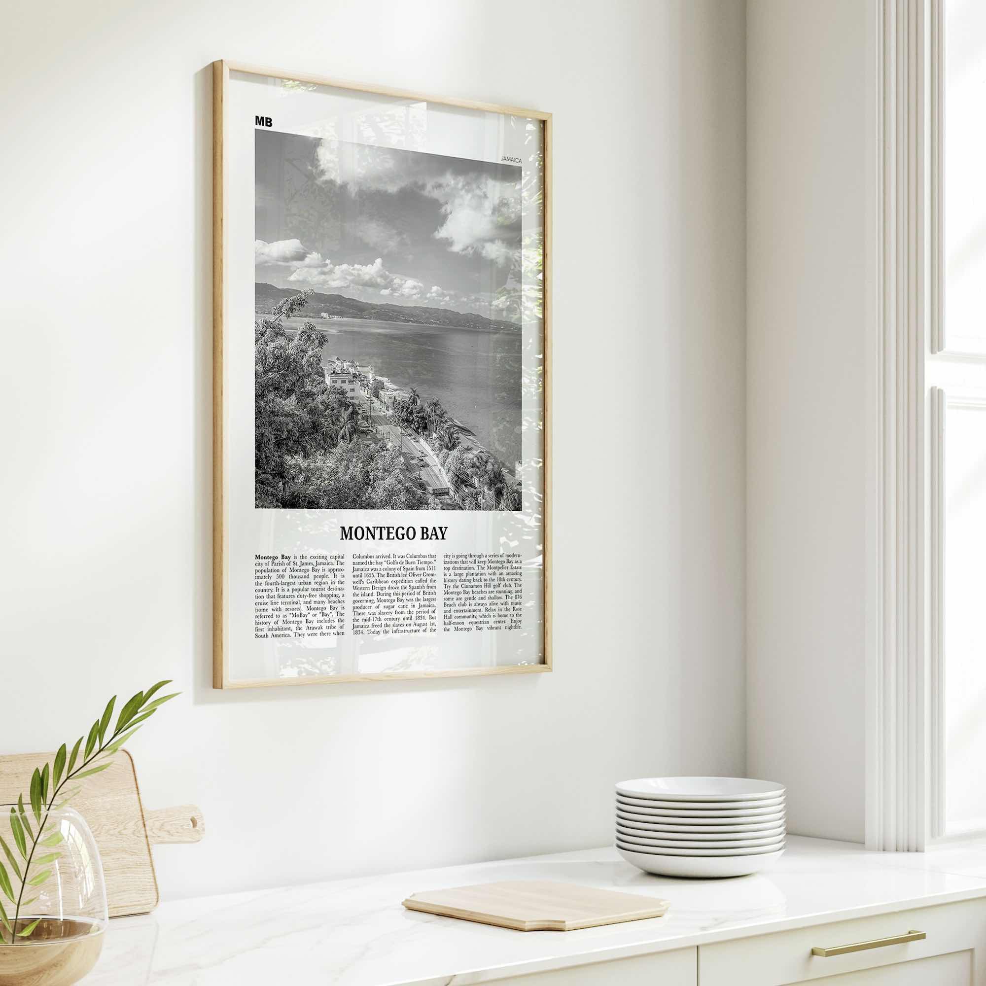 Montego Bay Print Black and White, Montego Bay Wall Art, Montego Bay Poster, Montego Bay Photo, Montego Bay Wall Décor, Jamaica