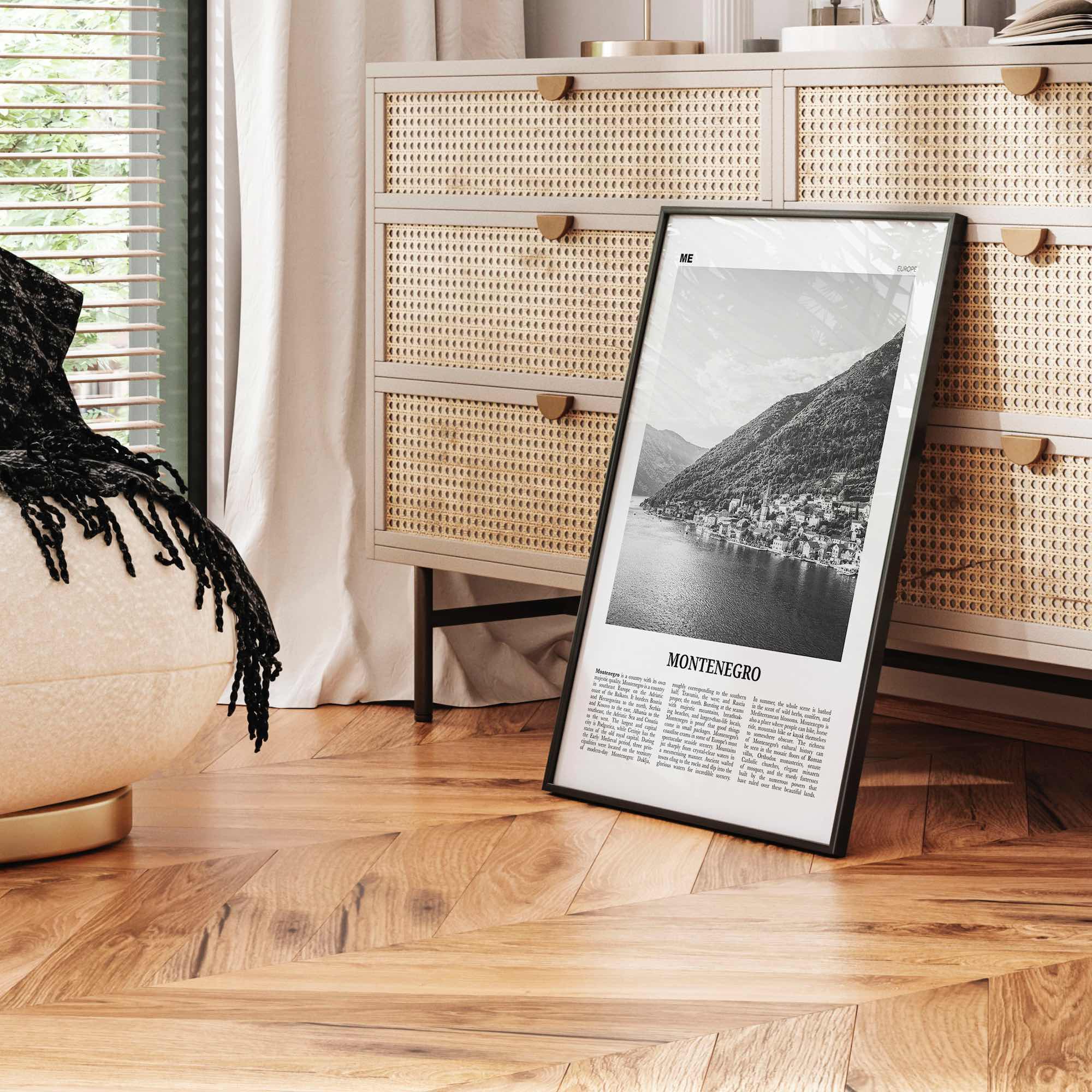 Montenegro Print Black and White, Montenegro Wall Art, Montenegro Poster, Montenegro Photo, Црна Гора, Crna, Gora, Podgorica, Balkan, Europe